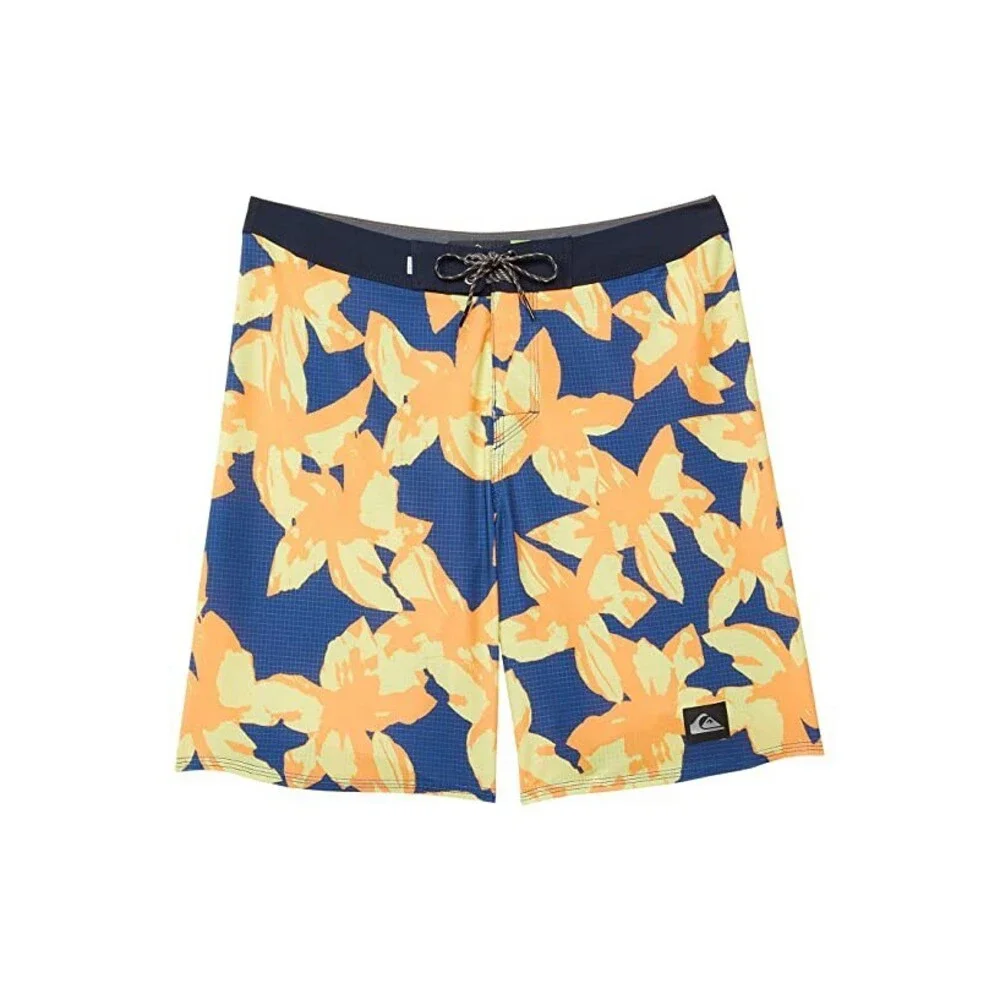 Quiksilver Highlite Arch Boardshorts Boys 26/12 Blue Floral Swimwear JDM1093